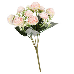 Rose artificielle de 10 têtes de camélia artificiel pour le mariage pas cher