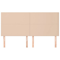 Avis Maison Chic Lot de 4 Têtes de lit design pour chambre - Décoration de lit Cappuccino 100x5x78/88 cm Similicuir -MN53599