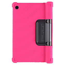 Coque en silicone flexible avec béquille pliable rose pour votre Lenovo Yoga Tab 11