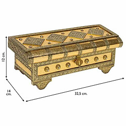 Acheter Boîte à bijoux Alexandra House Living Doré Aluminium Bois MDF 14 x 12 x 32 cm