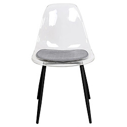 Avis Toilinux Lot de 2 Chaises design transparent Lilia - Noir