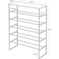 Avis Yamazaki Etagère à chaussures en métal et bois Tower noir.
