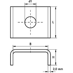 Avis Plaques de verrouillage WALRAVEN BIS U - Ø10.5 mm - Pour rail WM1-35 - 6535110