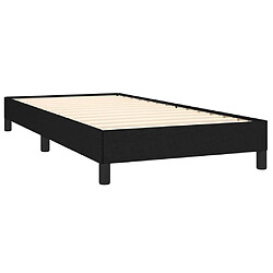 Avis vidaXL Cadre de lit sans matelas noir 90x200 cm tissu