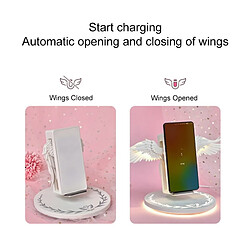 Acheter Wewoo Chargeur sans fil de téléphone portable de forme d'ailes verticales intelligentes de 10W avec la base d'éclairage