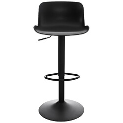 Acheter Decoshop26 Tabouret de bar x1 hauteur réglable et siège pivotant avec siège en plastique noir métal noir 10_0004530