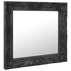 Maison Chic Miroir mural style baroque | Miroir Décoration pour Maison Salle de Bain 50x50 cm noir -GKD50265