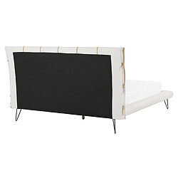 Beliani Lit double en cuir PU blanc 160 x 200 cm BETIN pas cher