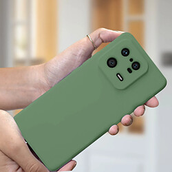 Avizar Coque pour Xiaomi 13 Pro Silicone Intérieur Microfibre Finition Mate vert pas cher