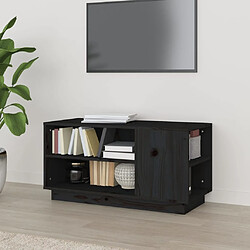 vidaXL Meuble TV Noir 80x35x40,5 cm Bois de pin massif