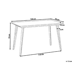 Avis Beliani Table de salle à manger effet marbre 120 x 70 cm GREYTON