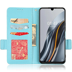 Etui en PU texture litchi, anti-chute, fermoir magnétique avec support pour votre Infinix Note 12 G96 4G X670 - bleu clair