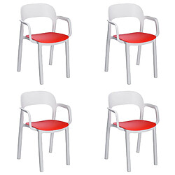 Set 4 Fauteuil Ona Assise Colorée - RESOL