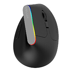 Universal M618C Wireless Mouse Ergonomic Vertical 6 Boutons Gaming Mouse RVB 1600 DPI Optical Suman avec PC pour PC