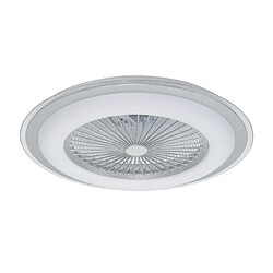 Ventilateur de plafond BISE argent, 5 pales, 50W LED 3000-6500K, H18,5xP.61cm