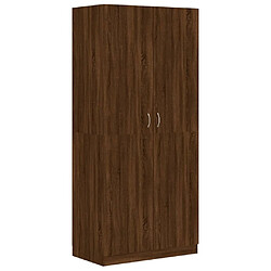 vidaXL Garde-robe Chêne marron 90x52x200 cm Bois d'ingénierie