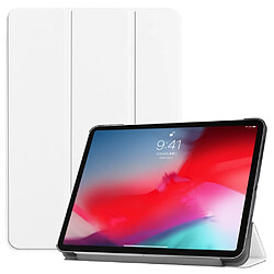 Etui en PU triple pli blanc pour votre Apple iPad Pro 11-inch (2018)