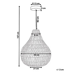 Avis Beliani Lampe suspension MOLOPO Osier Beige sable