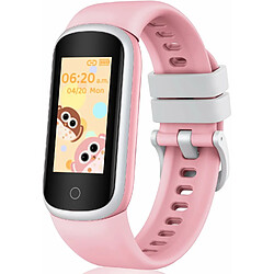 Vendos85 Montre Connectée Enfant Sport Contient Podomètre Cardiaque Sommeil blanc rose