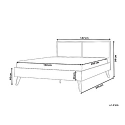 Avis Beliani Lit double en rotin 140 x 200 cm bois clair MONPAZIER