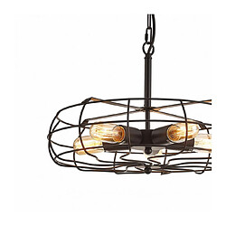 Luminaire Center Suspension Claudia Noir 5 ampoules 52,5cm pas cher