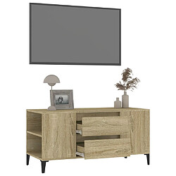 Acheter vidaXL Meuble TV Chêne sonoma 102x44,5x50 cm Bois d'ingénierie