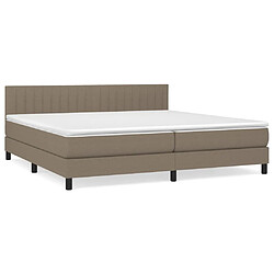 Maison Chic Lit Adulte - Lit simple Lit à sommier tapissier avec matelas moelleux - Meuble de Chambre - Taupe 200x200 cm Tissu -MN13480