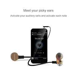 Acheter Wewoo Ecouteur Kit Mains libre or pour iPhone, iPad, Galaxy, Huawei, Xiaomi, LG, HTC et autres smartphones TPE In-Ear Écouteur de contrôle de fil avec micro,