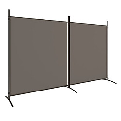 vidaXL Cloison de séparation 2 panneaux Anthracite 348x180 cm Tissu