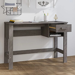 Avis Maison Chic Bureau,Table de travail pour chambre HAMAR Gris clair 110x40x75 cm Bois massif de pin -GKD66554