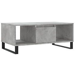 vidaXL Table basse Gris béton 90x50x36,5 cm Bois d'ingénierie