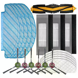 Kit de lingettes filtrantes pour aspirateur Ecovacs Deebot Ozmo T8, 20 pièces, accessoires pour brosses et filtres