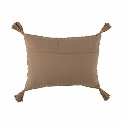 Paris Prix Coussin Déco à Pompons Cercle 40x60cm Beige