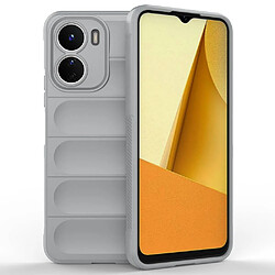 Htdmobiles Coque pour Vivo Y16 - housse etui silicone gel fine + film ecran - GRIS CLAIR