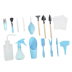 Avis 1 Ensemble D'outils Succulents Mini Ensemble De Jardin Kits De Plantes Bonsaï Lot De 16 Bleu