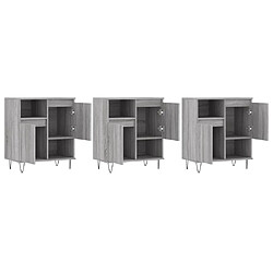 Avis vidaXL Buffets 3 pcs Sonoma gris Bois d'ingénierie