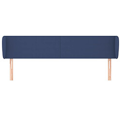 Avis Maison Chic Tête de lit scandinave avec oreilles,meuble de chambre Bleu 203x23x78/88 cm Tissu -MN68358