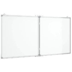 vidaXL Tableau blanc magnétique pliable 120x60x1,7 cm aluminium