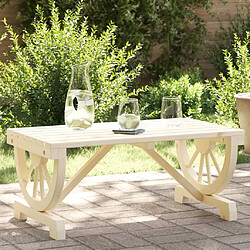 vidaXL Table basse de jardin 90x50x40 cm bois de sapin massif