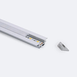 Avis Ledkia Profilé Aluminium Encastrable Profilé Bas pour Rubans LED jusqu'à 11 mm 2 m