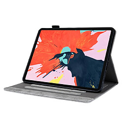 Wewoo Housse Étui Coque Pour iPad Pro 11 pouces 2018 Etui à rabat horizontal en cuir de style commercialavec support et fente cartecadre photo et fonction veille / réveil Gris pas cher