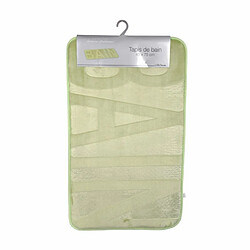 Paris Prix Tapis de Bain Microfibre Relief 45x75cm Vert