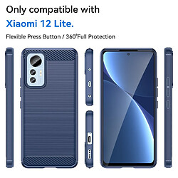 Htdmobiles Coque pour Xiaomi 12 Lite 5G - housse etui silicone gel carbone + film ecran - BLEU FONCE