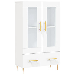 vidaXL Buffet haut blanc 69,5x31x115 cm bois d'ingénierie