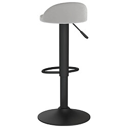 Acheter vidaXL Tabouret de bar Gris clair Velours