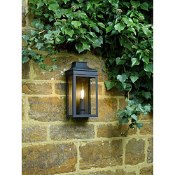 Luminaire Center Lanterne de jardin Vapour Noir mat,verre 1 ampoule 34cm pas cher