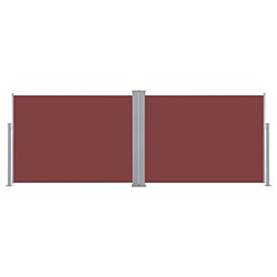 Helloshop26 Auvent paravent store brise-vue latéral rétractable de patio jardin terrasse balcon protection visuelle écran 120 x 1000 cm marron 02_0007405