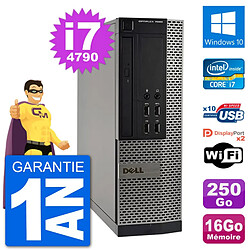 PC Dell OptiPlex 7020 SFF Intel i7-4790 RAM 16Go Disque 250Go Windows 10 Wifi - Occasion