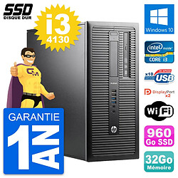 PC Tour HP ProDesk 600 G1 Intel Core i3-4130 RAM 32Go SSD 960Go Windows 10 Wifi - Occasion