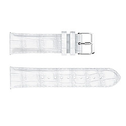 Bracelet en cuir véritable crocodile blanc pour votre Samsung Galaxy Watch 42mm